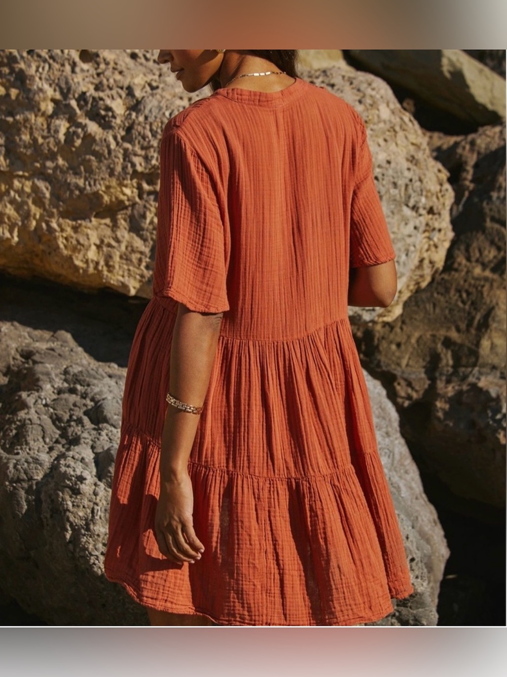 Anthropologie NWOT The Kallie Flowy Tunic Dress- M - Picture 2 of 7